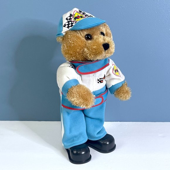 RARE PBC Chantilly Racing Teddy Bear Sings BORN TO BE WILD 13" Plush Stuffed Toy - Picture 4 of 9